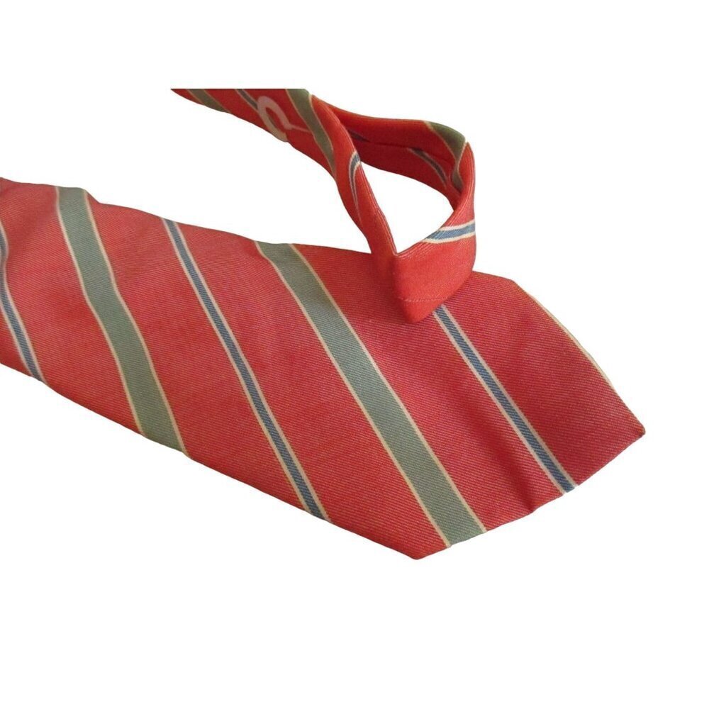 Vintage Mens Silk Neck Tie 3” 56" Pink Pastel Striped Hand Made